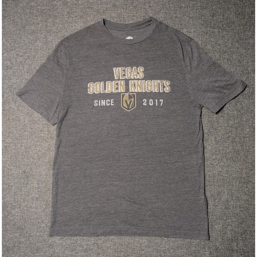 Las Vegas Golden Knights 2017 Champions Gray T-Shirt Mens Medium Sports NHL Tee